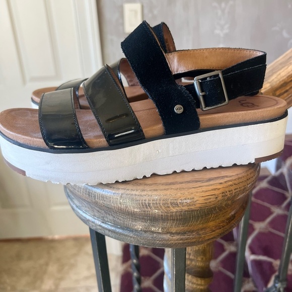 UGG Black Platform Sandals - Picture 10 of 15
